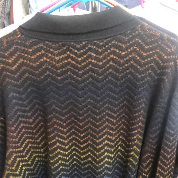 NNO7 Black Chevron Knit Cardigan Sweater - Picture 7 of 9